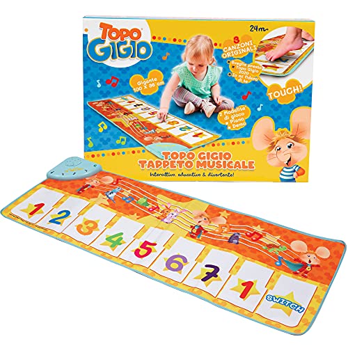 Topo Gigio - Tappeto Musicale Ripiegabile, 2 Modalità Tra Cui Scegliere, Tre Canzoni Originali Incluse, Per Bambini A Partire Dai 3 Anni, Giochi Prezi