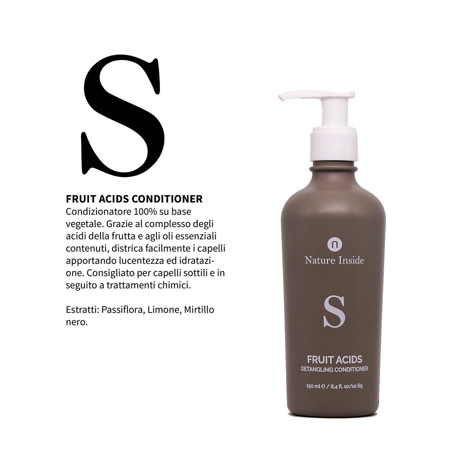 Naturalmente Conditioner Nature Inside Fruit Acids - Capelli Sottili - 250ml
