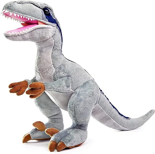 Lilizzhoumax Peluche Velociraptor 43Cm/17”, Simulazione Peluche Velociraptor, Simpatico Giocattolo Peluche Velociraptor, Morbido Peluche Dinosauro Bam