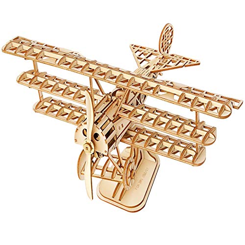 Rolife Woodcraft Kit Di Costruzione Modello 3D In Legno Costruzione Kit Giocattolo Regalo Di Puzzle (Airplane)