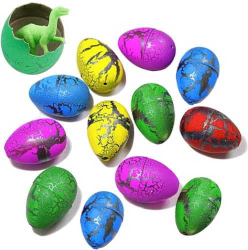 Makfort 12 Uova Di Pasqua Magiche Colorate A Forma Di Uovo Di Dinosauro, Per La Crescita Di Dinosauro, Giocattolo Pasquale, Regalo Per Ragazzi E Ragaz