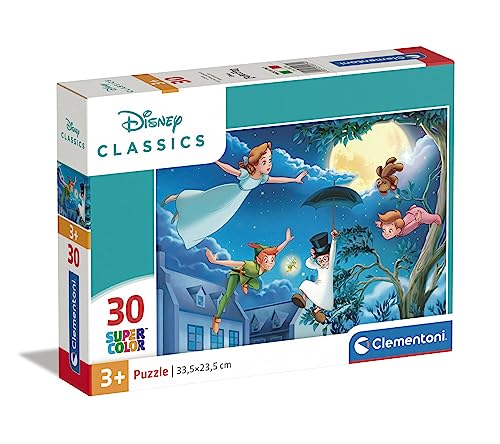 Clementoni- Disney Classic Supercolor Classic-30 Pezzi Bambini 3 Anni, Puzzle Cartoni Animati-Made In Italy, Multicolore, 20279