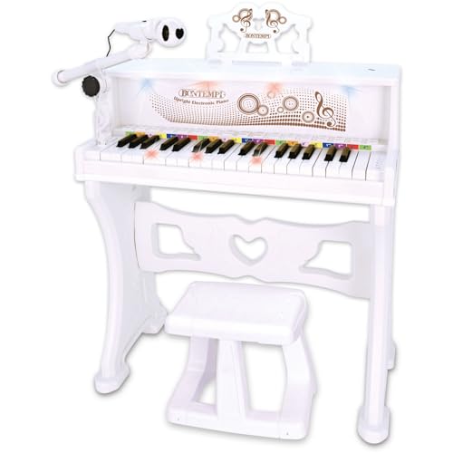 Bontempi | Pianokeys - Piano Verticale Con Microfono, Usb E Connessione Wireless Per Un'Esperienza Musicale Completa, 570X840X450 Mm