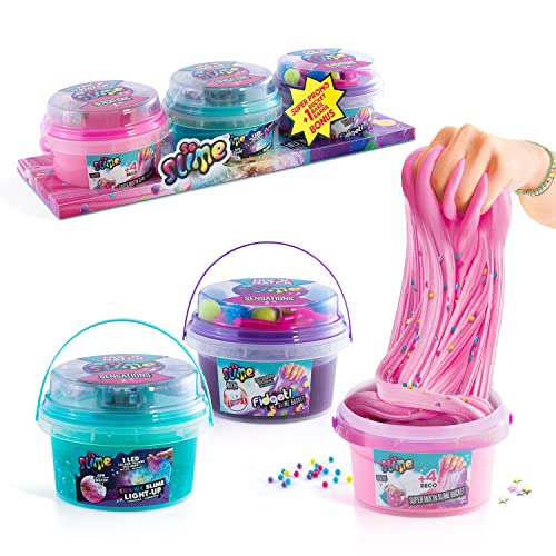 Canal Toys - So Slime - 2 Cubi + 1 Bonus Slime Mix In Pack - Slime Mix In Pack 3 Buckets - Ssc220