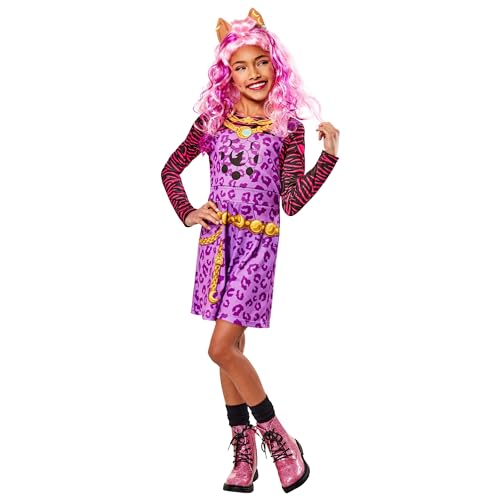 Rubies Costume Clawdeen Classico Per Ragazze, Vestito E Fascia. Ufficiale Monster High, Per Carnevale, Natale, Compleanni, Feste E Halloween.