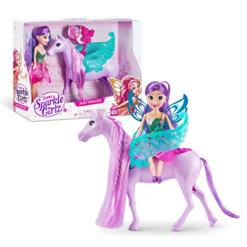 Sparkle Girlz Fairy Princess Con Set Di Bambole Unicorno Moda Da Collezione, Giocattolo, Small, 100413