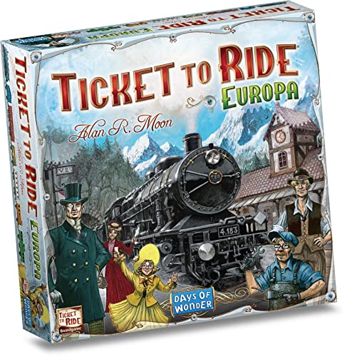 Asmodee - Ticket To Ride Europa - Gioco Da Tavolo Per Tutta La Famiglia, 2-5 Giocatori, 8+ Anni, Edizione In Italiano