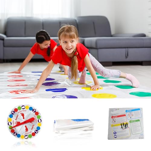 Twister Gioco Per Bambini & Adulti, Twisting Gioco, Family Floor Gioco Con Tappetino, Giochi Di Abilità Di Squadra, Adatto Per Feste Di Compleanno E R