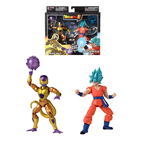 Bandai Dragon Ball Super, Action Figure Dragon Stars Da 17 Cm, Battle Pack, Golden Freezer Vs Super Saiyan Blue Goku, 37169