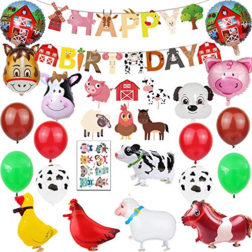 Decorazioni Per Feste Con Animali Da Fattoria, 67 Palloncini Per Cupcake, Decorazioni Per Cupcake, Decorazioni Per Compleanni, Per Ragazzi O Ragazze,