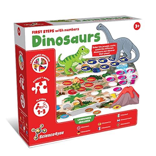 Science4You Giocattolo Per Bambini 3+ Anni Dinosauri Per Bambini Nel Mondo Giurassico E Puzzle Infantile 3+ Anni Con 55 Dischi - Incontra I Dinosauri
