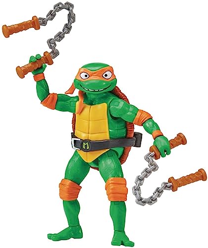Teenage Mutant Ninja Turtles 83283Co Michelangelo Mutant Mayhem - Figura Di Azione Di Base Michelangelo, 10,25", Ragazzi Da 4 A 7 Anni E Fan Di Tmnt