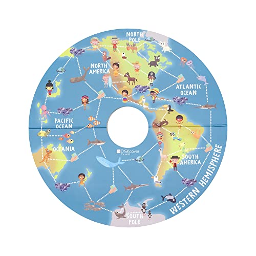 Stokke Mutable Tavola Da Gioco, Giro Del Mondo - Versione 2023 - Tavola Da Gioco Su Due Lati - Include 1 Dado, 4 Pedine, 140 Carte Quadrate E Un Puzzl