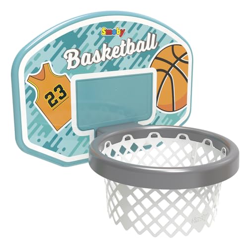 Smoby- Canestro Da Basket Per Scivoli Smoby, 7600820700, Colore Blu, 3 Anni