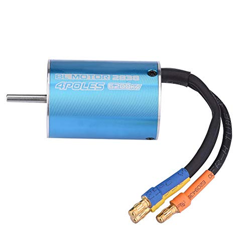 Tbest Motore Brushless, 4 Poli 2838 4700/6200Kv Rc Car Motor 1/12 1/14 Rc Accessorio Parte Auto(6200Kv)