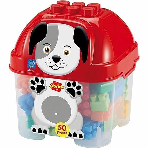 Ecoiffier Ecoiffier-1927 Chien 1927-Barile Cane Di Mattoni Da Impilare Abrick – Gioco Di Costruzione Per Bambini – 50 Pezzi – A Partire Dai 18 Mesi –