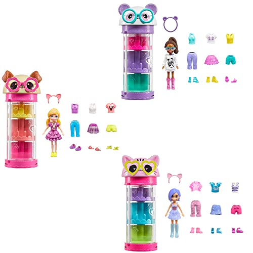 Polly Pocket Set Di Gioco Tubo Di Moda Girevole Per Bambine Dai 4 Anni In Poi, Piccolo