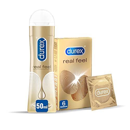Durex Real Feel 6 Profilattici + Durex Real Feel 50 ml