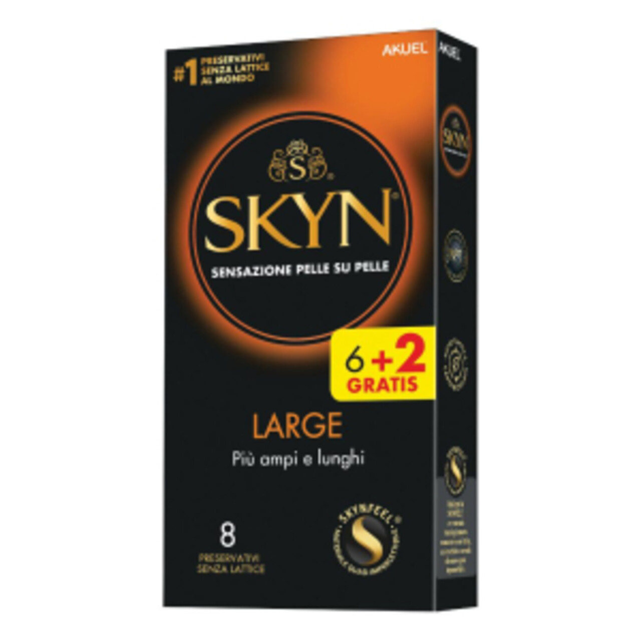 Skyn Sensazione Sulla Pelle Large Akuel 6+2 Pezzi