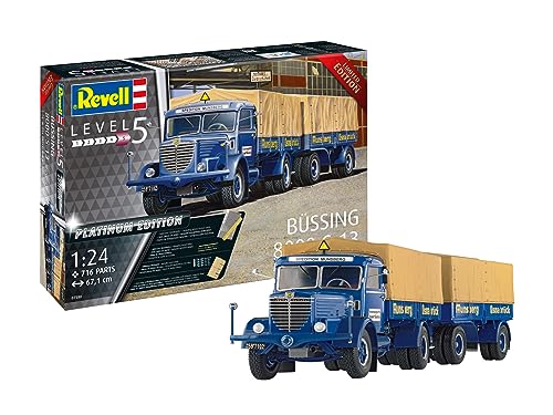 Revell 07580 Büssing 8000 S 13 & Trailer Platinum Edition - Kit Modello In Scala 1:24