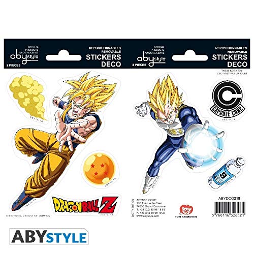 Abysse Corp Adesivi - 16X11Cm/ 2-Sided - Dbz/ Goku-Vegeta