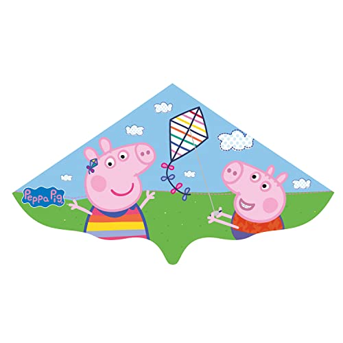 Günther Flugspiele 1216 - Aquilone Per Bambini Con Motivo Peppa Pig, Pronto Al Volo, A Linea Singola In Robusto Foil Dai 4 Anni, Circa 115 X 63 Cm