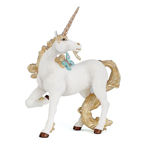 Papo- Unicorno Figura Cod. 39018 Figurine Statuetta, Colore Bianxo-Glitter