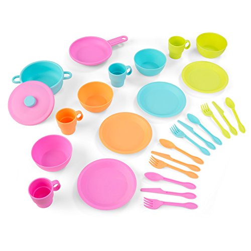Kidkraft Set Di Pentole E Padelle Giocattolo Al Neon Da 27 Pezzi, Set Giocattolo Da Cucina, Servizio Da Tavola, Utensili Di Cucina Giocattolo Per Bamb