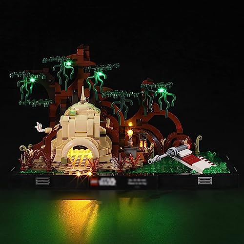 Yeabricks Kit Luci A Led Per Lego 75330 Star Wars Dagobah Jedi Training Diorama Modello Da Costruire (Set Lego Non Incluso)