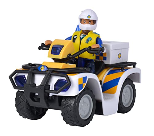 Simba - Sam Il Pompiere - Quad Della Polizia + Statuetta Malcolm Articolata - Accessori Inclusi - Da 3 Anni - 109251093038