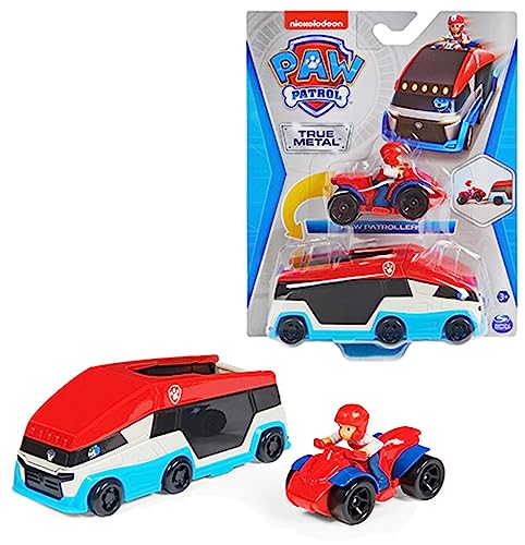 Paw Patrol, Paw Patroller E Quad Di Ryder In Metallo, Veicoli Die-Cast In Scala 1:55, Giocattoli Per Bambini Dai 3 Anni In Su