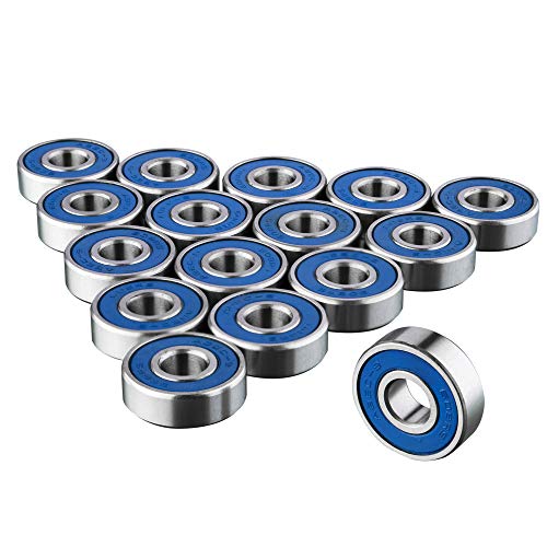 Trixes 16 Cuscinetti Per Pattini, Rollerblade E Skateboard Abec 9 Senza Attrito