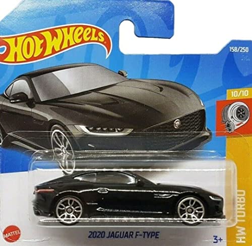 Hot Wheels - 2020 Jaguar F-Type - Hw Turbo 10/10 - Hct71 - Short Card - Nero - Mattel 2022