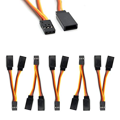 5 Pezzi Jr/Futaba Style Servo 1 A 2 Y Cablaggio Cavi Splitter Cavo Maschio A Femmina Prolunga Cavo Per Rc Modelli Aeroplano 7 Cm
