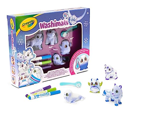 Crayola - Washimals Arctic Adventure- Set Attività, Per Colorare E Fare Il Bagnetto Ai Cuccioli, Gioco E Regalo Per Bambini, Da 3 Anni, 74-7514