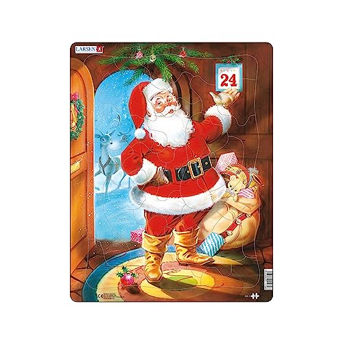 Larsen Jul1 Babbo Natale La Vigilia Di Natale, Puzzle Incorniciato Con 33 Pezzi