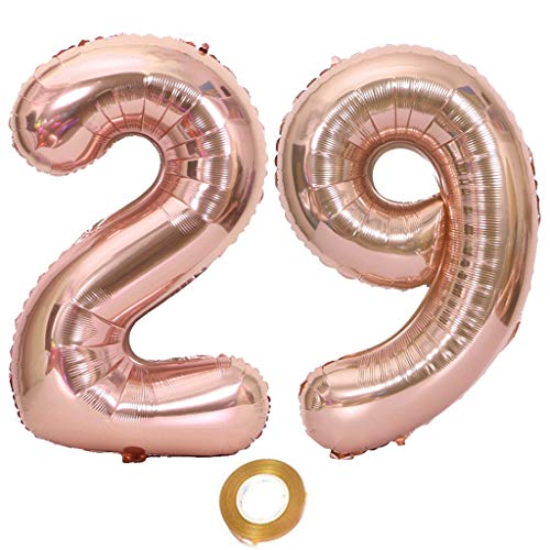 Palloncini Numero 29 Donna Oro Rosa Palloncini 29 Compleanno Deco Palloncino In Foil 29 Palloncini Oro Rosa Grande 32 Pollici Gigante Palloncino In Fo