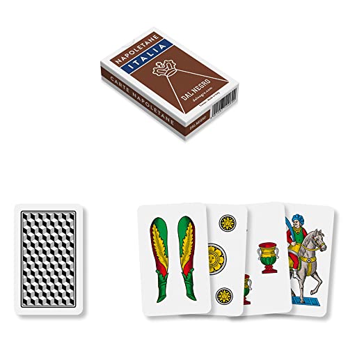 Dal Negro- Napoletane Italia-Astuccio Marrone Carte Da Gioco Regionali, Multicolore, Da 3 A 99 Anni, 010069