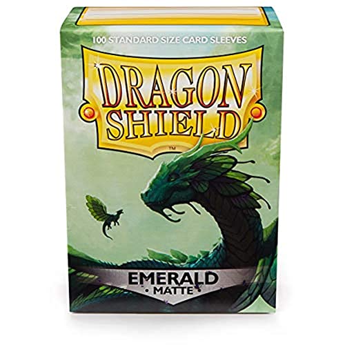 Arcane Tinmen Dragon Shield - Maniche Opache Di Dimensioni Standard, Confezione Da 100 Pezzi, Colore: Smeraldo