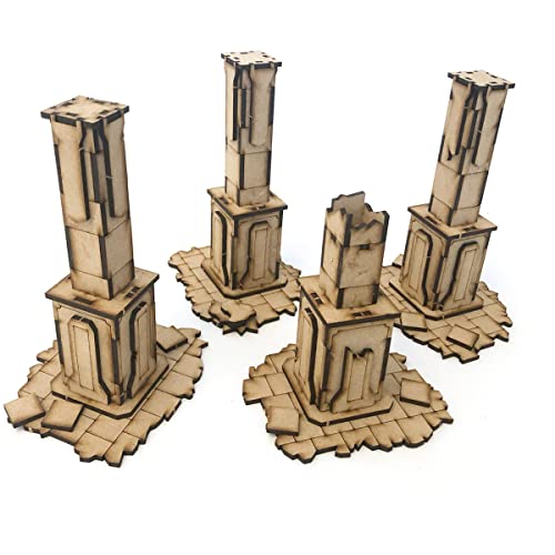 Pwork Wargames Medieval Lost Burg 04 - Set Di Elementi Scenici Di Ambientazione Medievale Cittadina Per Miniature In Scala 28Mm/35Mm - Tabletop Miniat