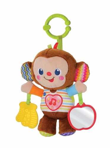 Vtech Noè Scimmietta Canterina, Sonaglio Neonato Con Sensore Di Movimento E Cuore Luminoso, Gioco Neonato Con Più Di 50 Melodie, Frasi E Suoni, Lingua