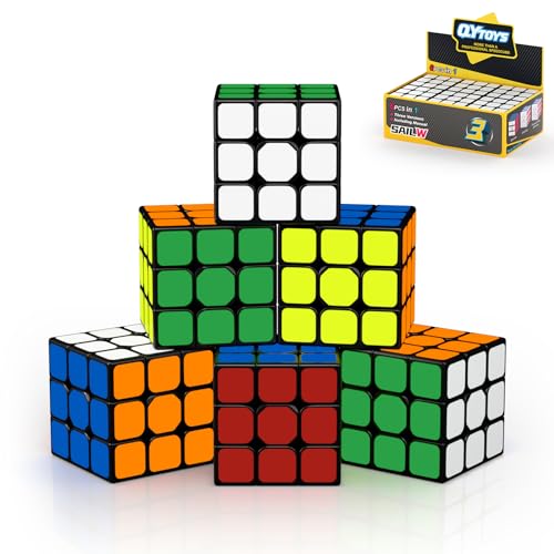 Roxenda Speed Cube Set, [6 Pack] Cube Bundle Di Skew Axis Windmill Fisher Ivy 3X3 Speed Cube, Collezione Cubo Di Velocità Per Bambini E Adulti (Classi
