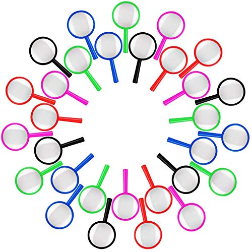 Heqishun Mini Lenti Di Ingrandimento Confezione Da 30 Lenti Di Ingrandimento Colorate Articoli Per Feste Per Bambini Bomboniere Per Feste Di Compleann