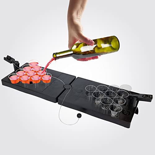 Shotpong Espansione Ideale Per Gli Amanti Della Birra Pong. Mini Beer Pong Per Feste, Festival Come Regalo O Per Il Pre-Ricottura, Set Per Brevi Con 2