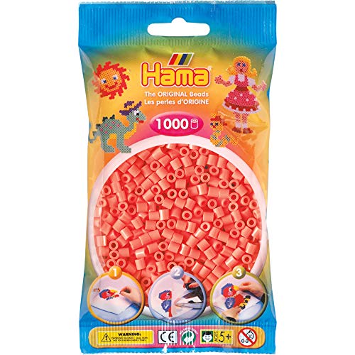 Hama Ironing Beads-Red Pastel (044), 1000Pcs.