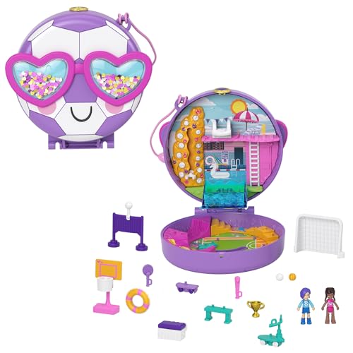 Polly Pocket - Cofanetto Partita Di Calcio Con Accessori, Giocattolo Per Bambini 4+ Anni, Hcg14