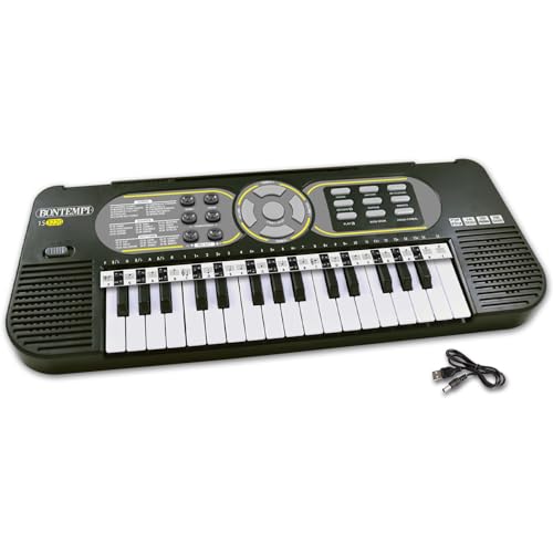 Bontempi | Minikey - Tastiera Portatile A 32 Tasti Con Passo Mini E Versatile Opzione Di Alimentazione, 430X160X50 Mm