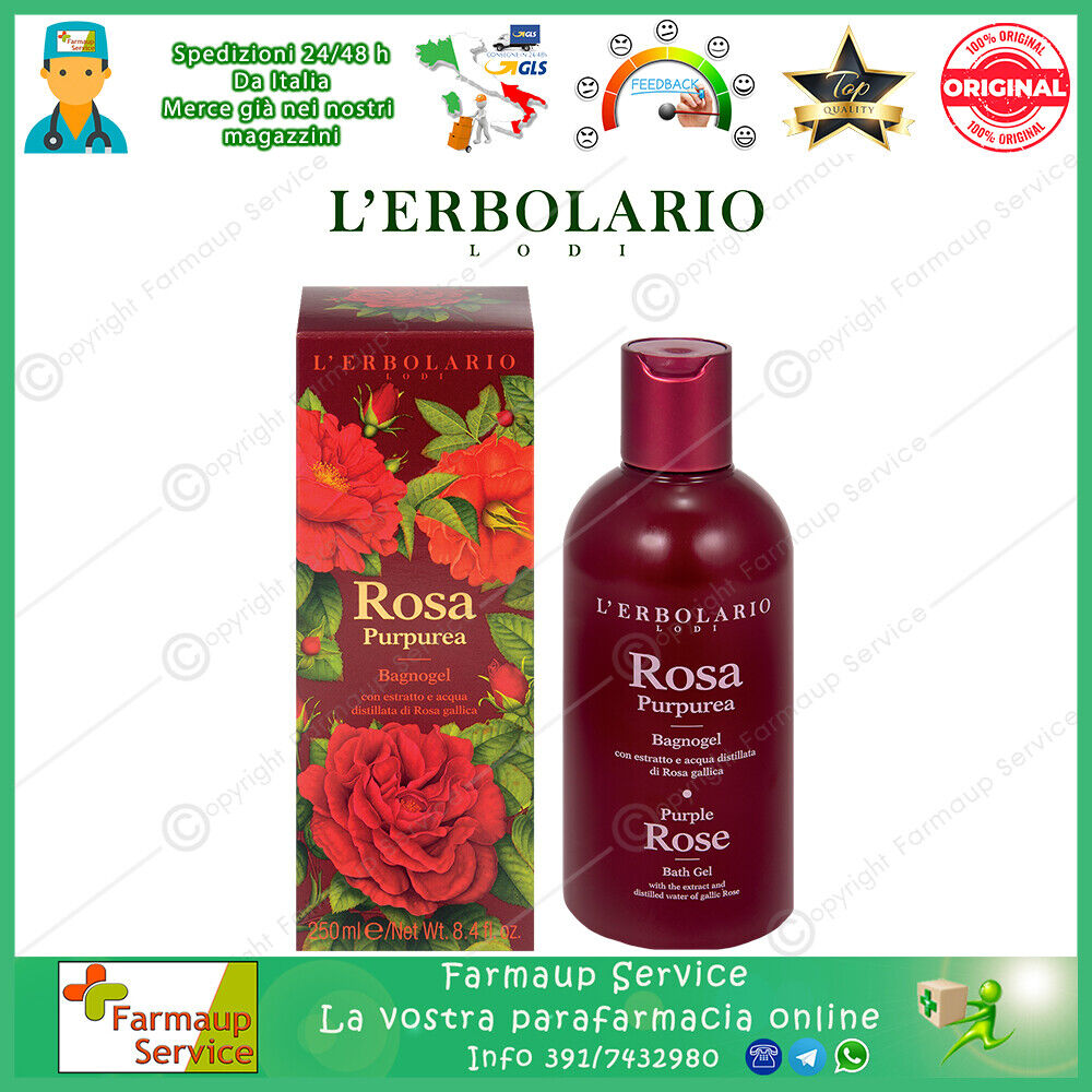 L' Erbolario Rosa Purpurea Bagnogel 250 ml