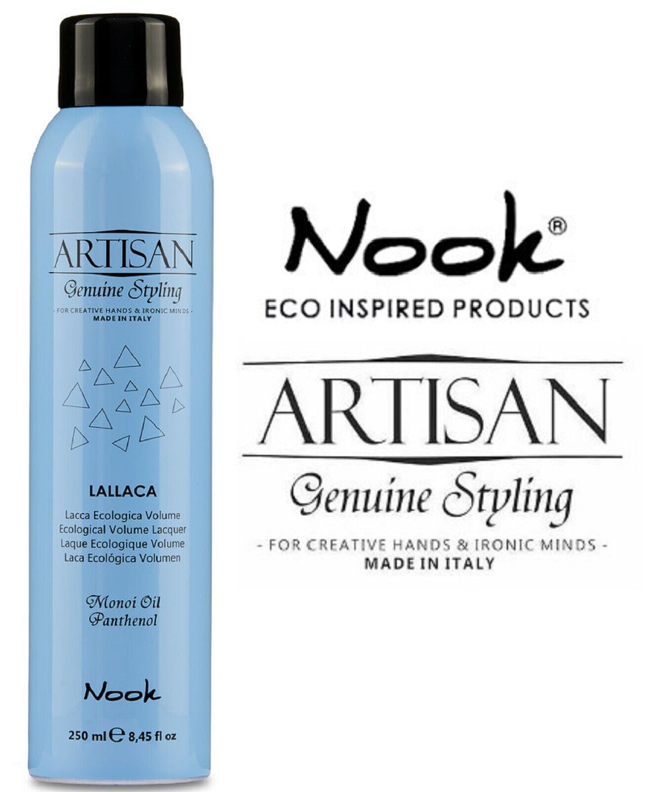 NOOK ARTISAN LALLACA 250ML LACCA STRONG ECOLOGICA VOLUME HAIR ECO SPRAY NO GAS