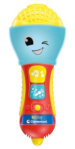 Clementoni - Baby Microfono Per Bambini, Gioco Elettronico Musicale Prima Infanzia, Giocattolo 10-36 Mesi, Centro Attività Luci E Suoni, 17931
